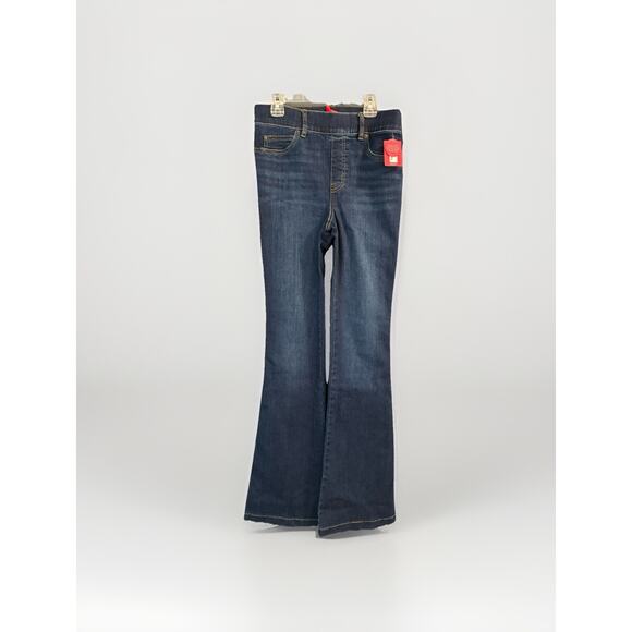 NEW SPANX Flare Dark Wash Denim Jeans In Midnight Shade Small - Picture 1 of 6